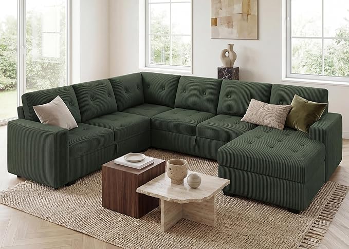 HONBAY Sectional Sleeper Sofa Bed