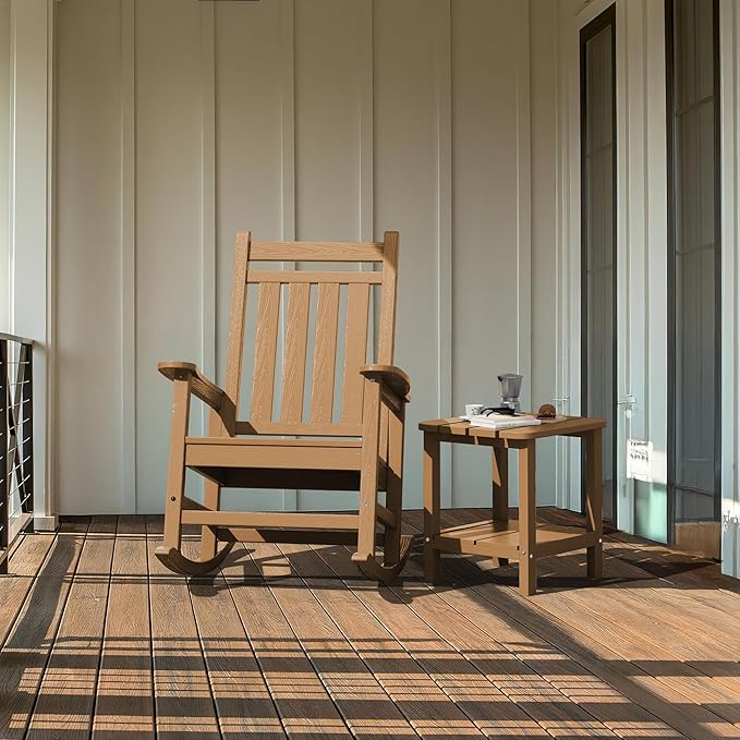 SERWALL Double Adirondack Side Table Rectangular End Table Set of 4