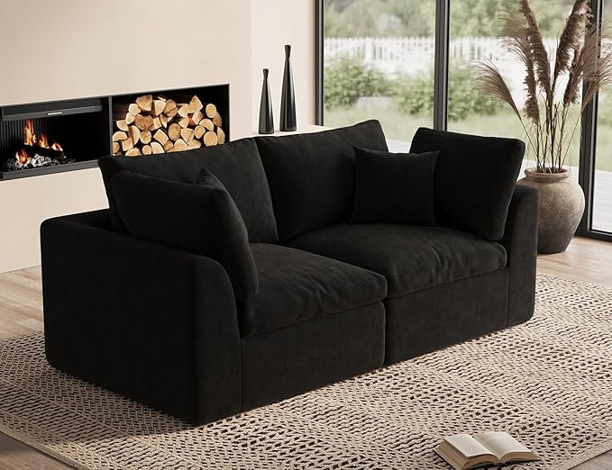ohllob 78.9" Loveseat Sofa, Cloud Boneless Couches