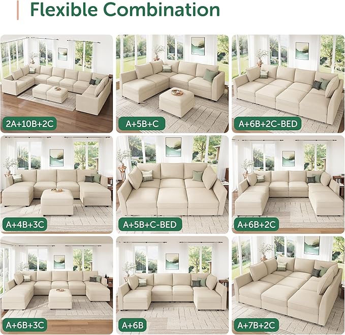 HONBAY Modular Sectional Sofa Couch