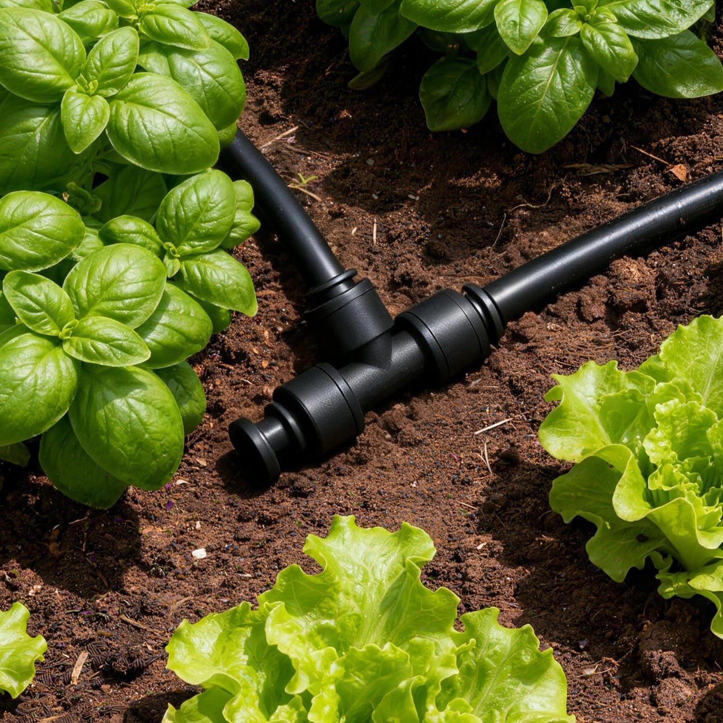 Copadri Quick Connect 1/4" Drip Irrigation Fittings Kit: 40 Pieces Drip Line Connection Push to Fit Parts for 1/4-Inch Tubing Dripline Hose Connectors for Garden Lawn Sprinkler System