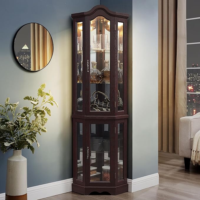 Glass Corner Display Cabinet