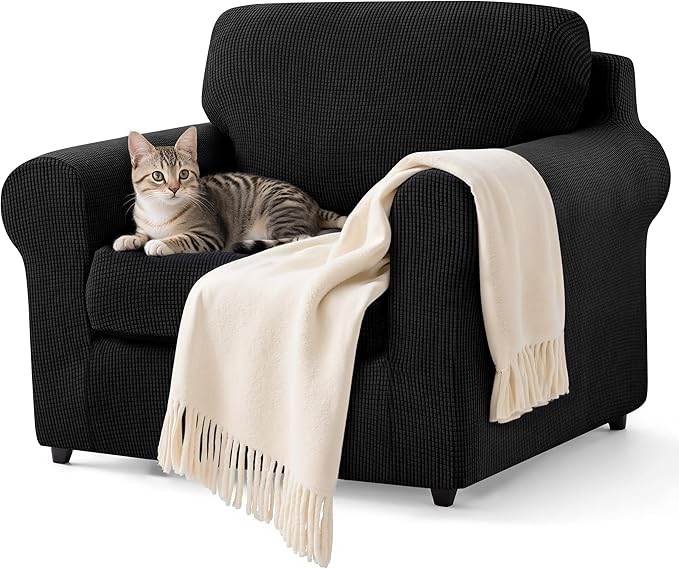SUBRTEX 3 Pieces Stretch Sofa Slipcover Sets Couch Cover Sets Backrest Cushion