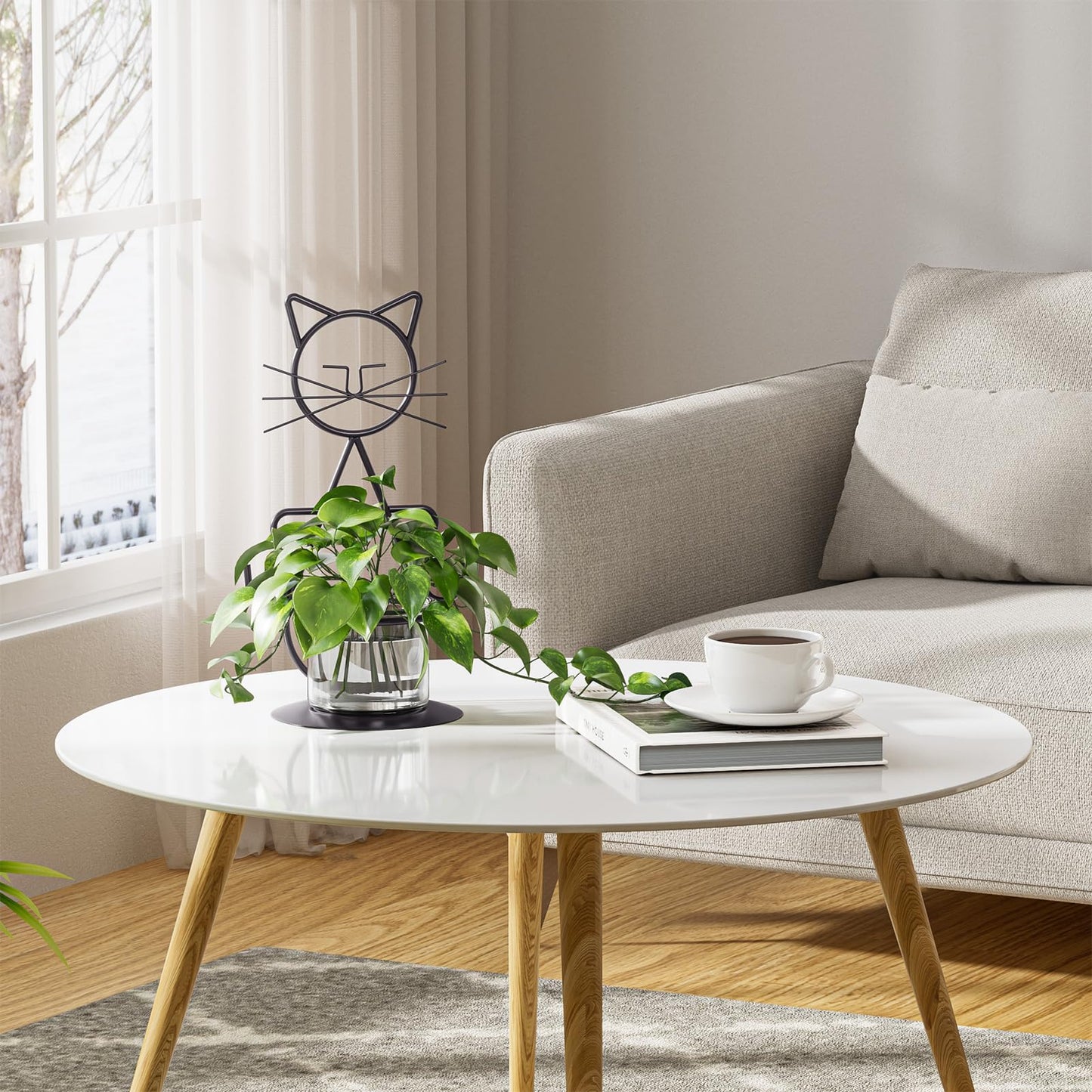 Marbrasse Plant Propagation Station, Cat Plant Terrarium with Metal Stand, Glass Planter Hydroponic Vase Birthday Gifts for Women Home Office Garden Decor Terrarium Supplies