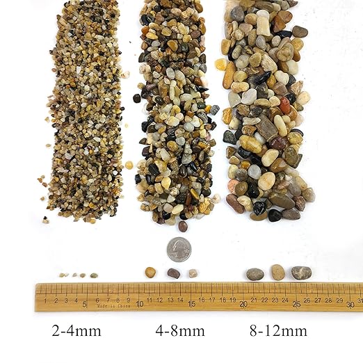10LB Coarse Sand,Colored Rocks Pebbles, Quartz Sand for Cactus Bonsai, Succulent Plant Bonsai Paving, Vase Filling Decoration, Natural Sand for Fish Tank Decoration Paving(2-4mm)