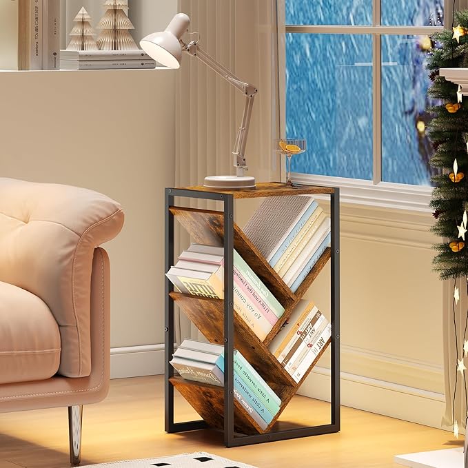 Small Bookcase - 5 Tier Tree Bookshelf