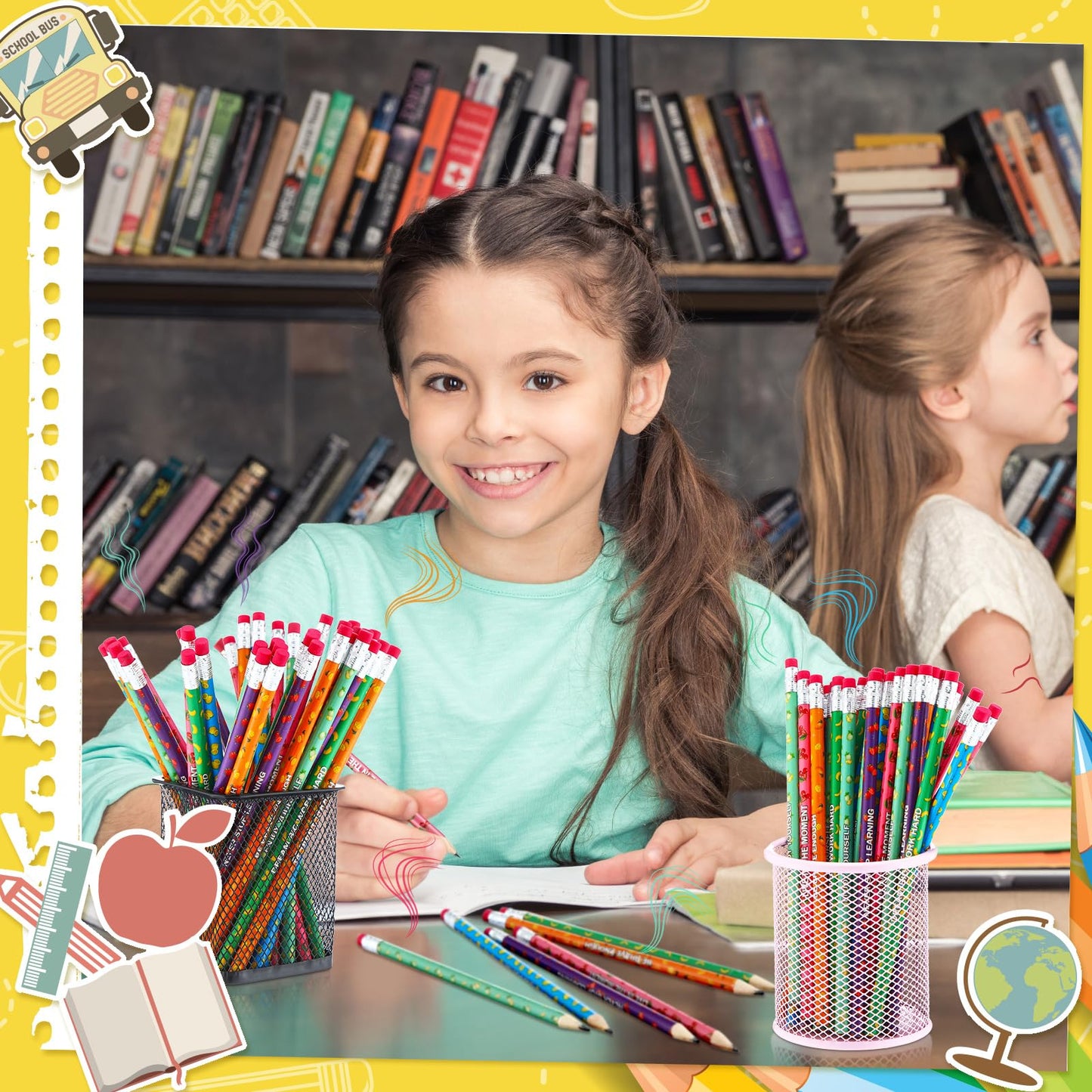 Gersoniel 240 Pcs Scented Pencils Bulk for Kids Inspirational Motivational Cute Fun Fruit Wood Graphite Pencils with Erasers for School Classroom Office Students Girls Boys Gifts Supplies