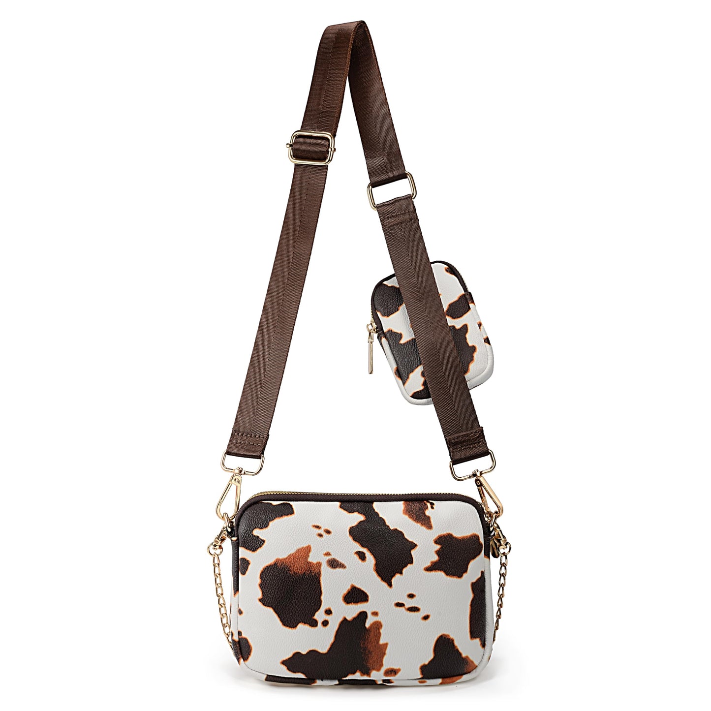 UTO Small Crossbody Bags for Women 3 in 1 Trendy Belt Purse Fashion Designer Mini Cute Sling Fanny Chest Pack
