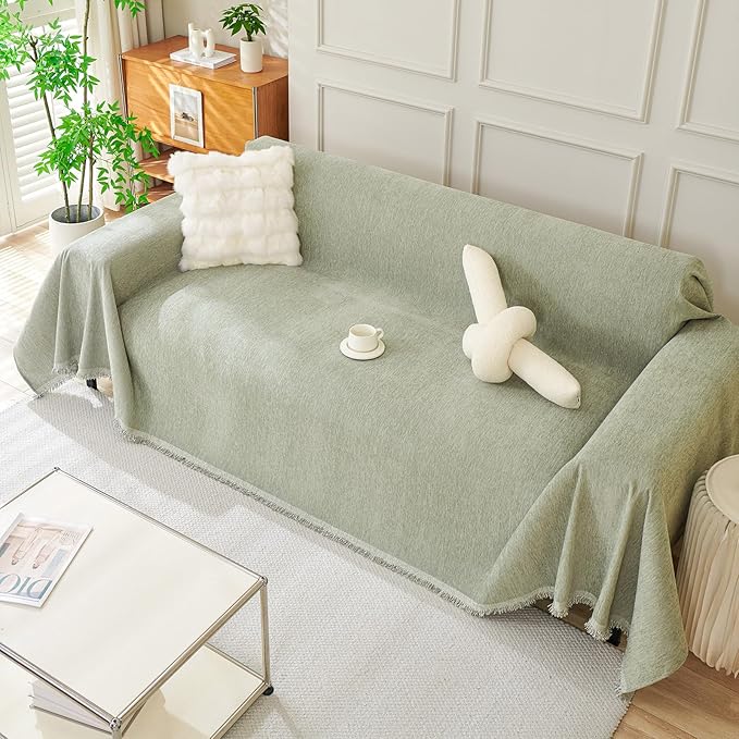 DREAMINGO Sofa Covers Washable Thick Chenille Couch Cover