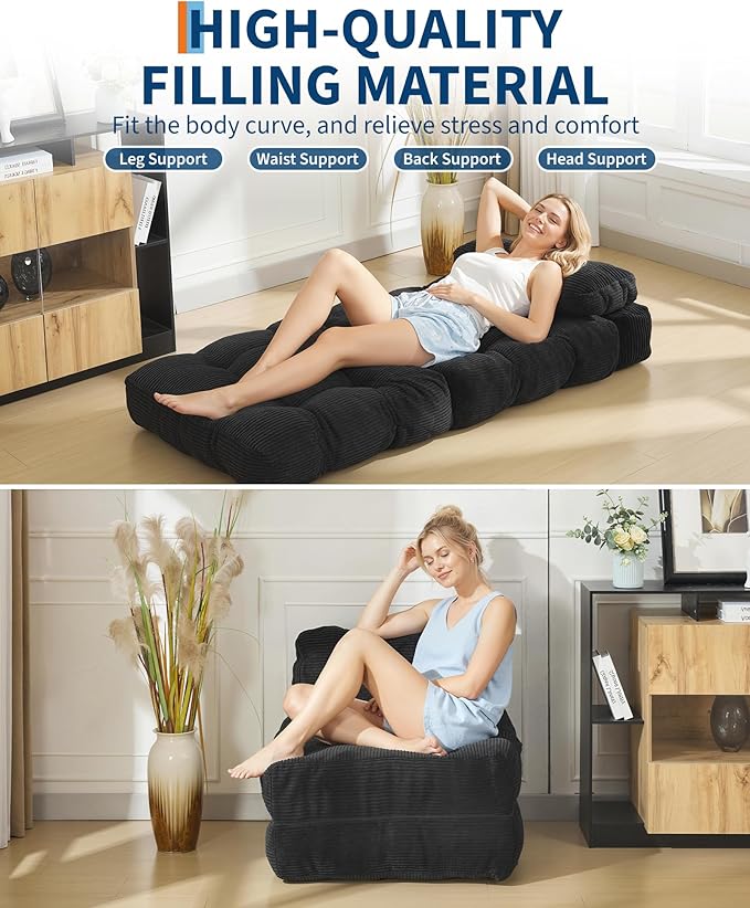 Folding Sofa Bed, 1 Person Sleeper Sofa