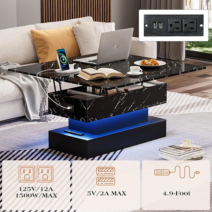 SYESWAY 39.4" Lift Top Coffee Table