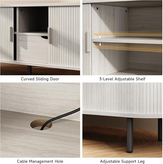 ONBRILL 69" TV Stand with Power Outlet