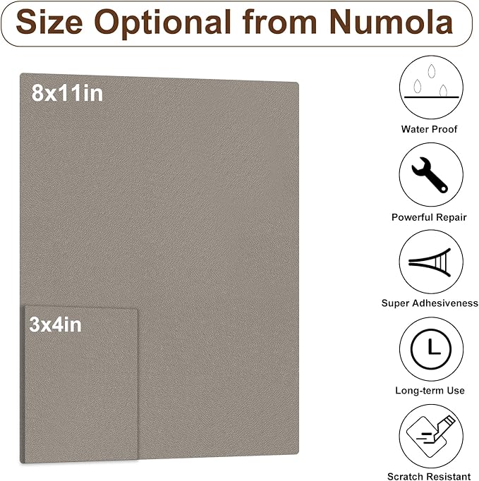 Numola Leather Repair Patch 8×11 inch Self-Adhesive Leather Repair Tape