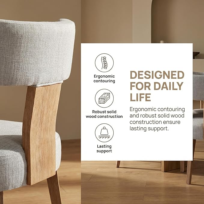 VESCASA Upholstered Farmhouse Dining Chairs