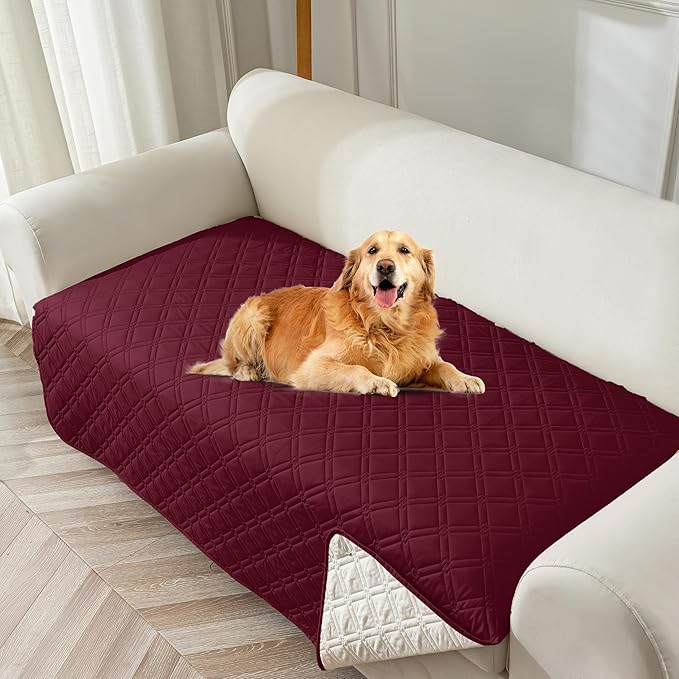 Genina Waterproof Couch Cover, Washable Anti-Slip 78inch Sofa Covers