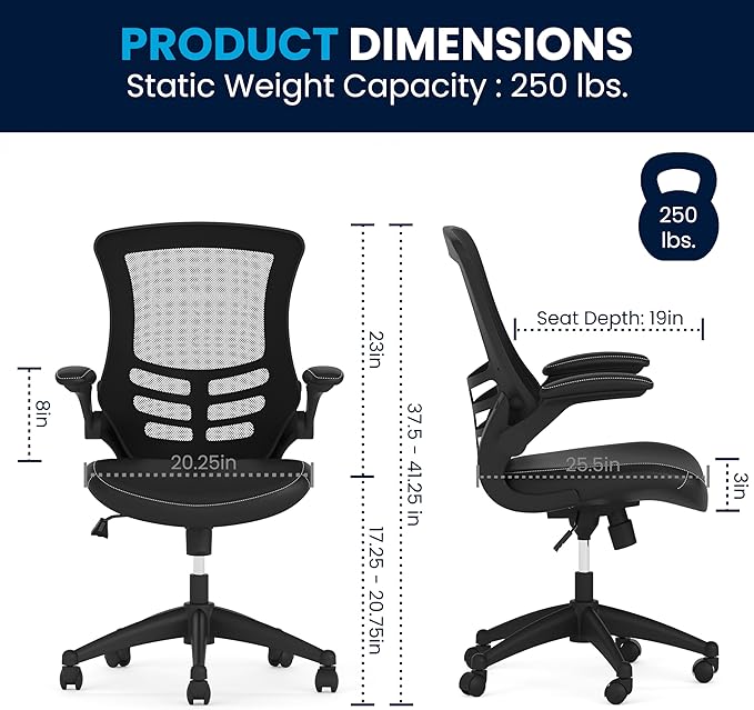 Flash Furniture Kelista Mid-Back Swivel Office Chair