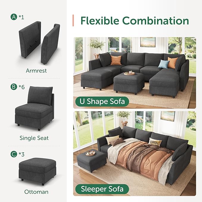 HONBAY Modular Sectional Sofa