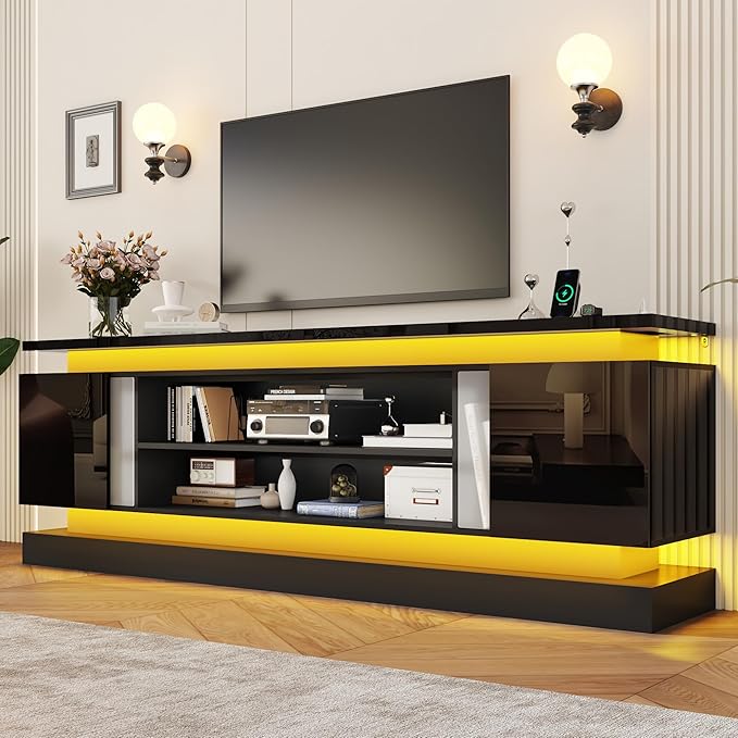 chartustriable 81IN LED TV Stands w/Power Outlet
