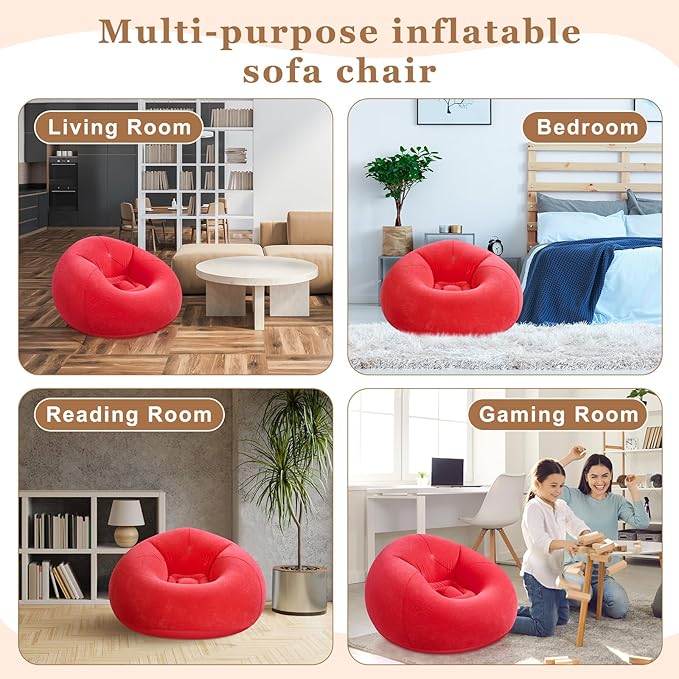 Realspring 6 9 12 Pcs Inflatable Bean Bag Chairs