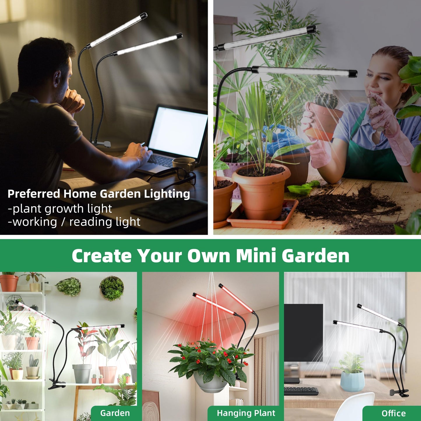EWPJDK Grow Light 6500K Full Spectrum Plant Grow Lights 84 LED Plant Light with Clip Grow Lamp for Indoor Plants Growing Lamps（1PCS）