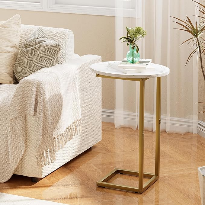 C Shaped End Table, Oval Couch Side Tables
