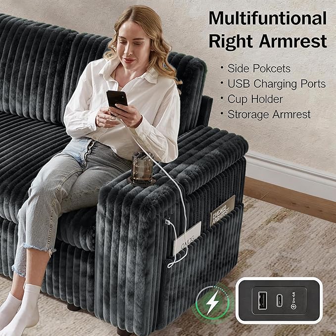 Vipbear 86" Modular Sectional Sleeper Sofa