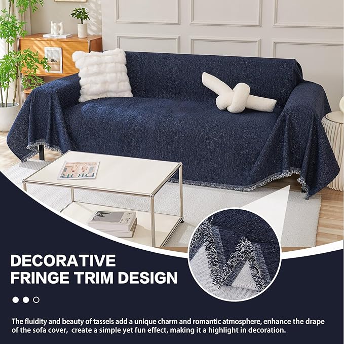DREAMINGO Sofa Covers Washable Thick Chenille Couch Cover
