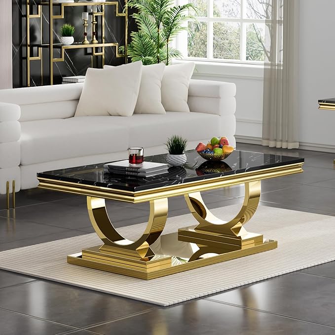 Henf 47" Marble Coffee Table