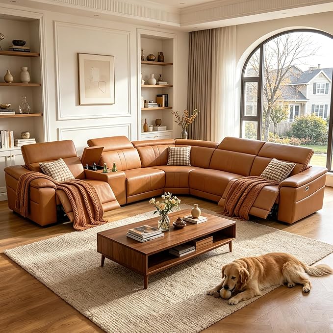 Power Recliner Sofa Set, Reclining Sectional Sofa Couch