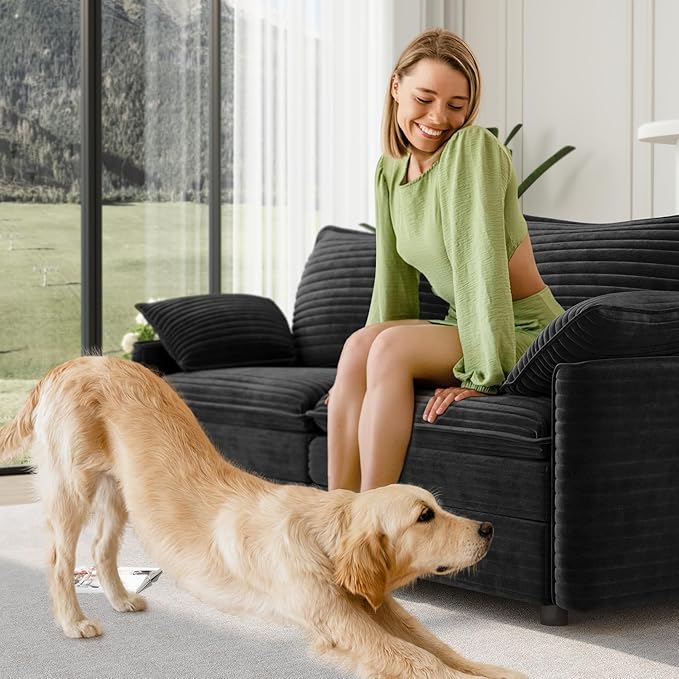 Vesgantti 74" Cloud Couch for Living Room, 2 Seaters Deep Seat Sectional