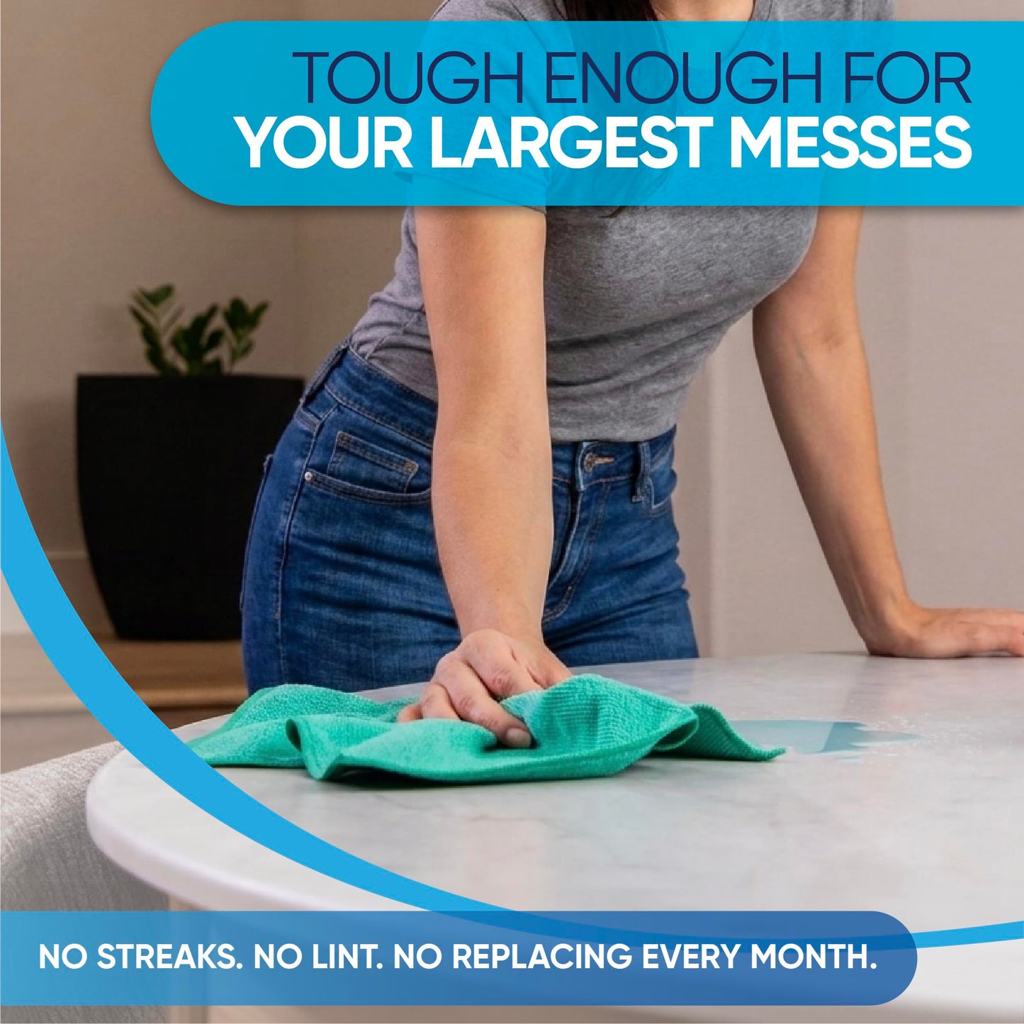 Microfiber Wholesale 16" x 16" All Purpose Towels - 50 Pack - Reusable Wash Cloths, Dust, Kitchen, Car, Shop Rags for Cleaning (Black)