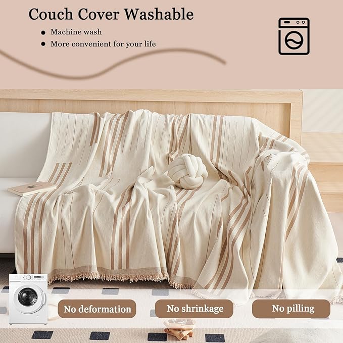 DREAMINGO Couch Cover Reversible Chenille Furniture Protector Sofa Covers