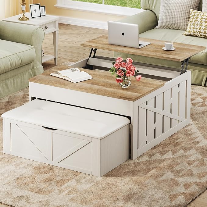 HUAHUU Coffee Table, 31.5 Lift Top Coffee Tables