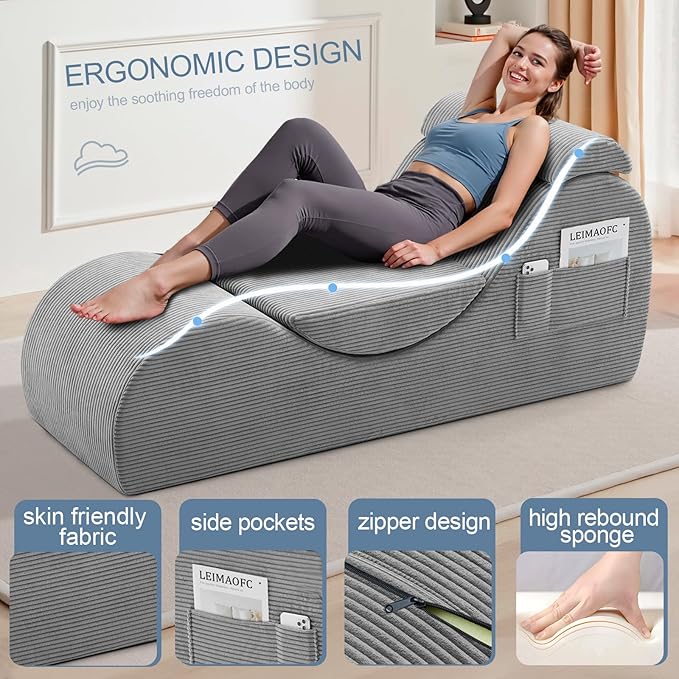 Yoga Chair Lounge for Adult, Ergonomic Chaise Lounge Chair