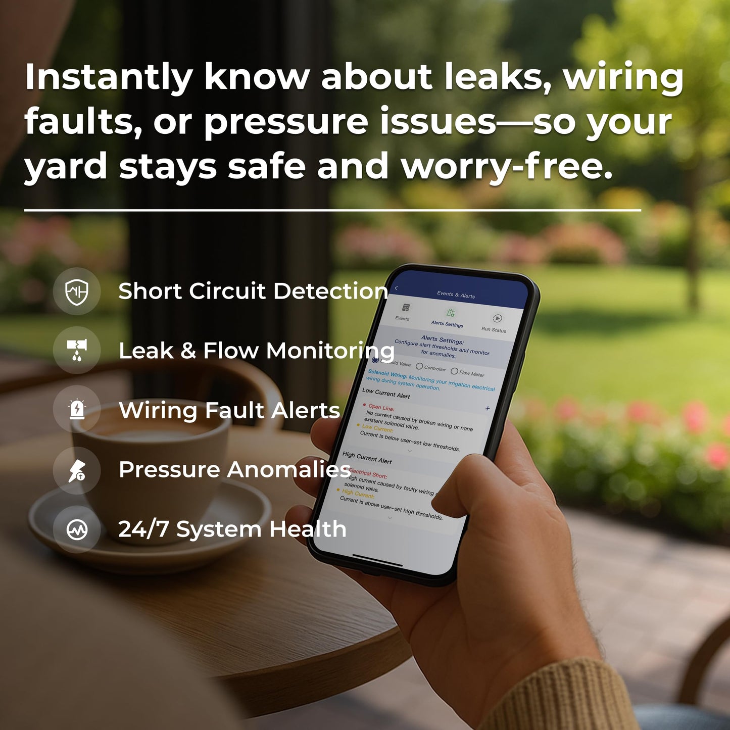 Remo Garden Smart Sprinkler Controller, 8 Zones Wi-Fi Irrigation System, Hyper-Local Weather Intelligence, Automatic Rain Skip, Compatible with Alexa