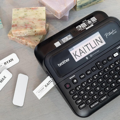 Brother P-Touch PT- D610BTVP Business Professional Connected Label Maker | Connect and Create via Bluetooth® on TZe Label Tapes up to ~1 inch,White