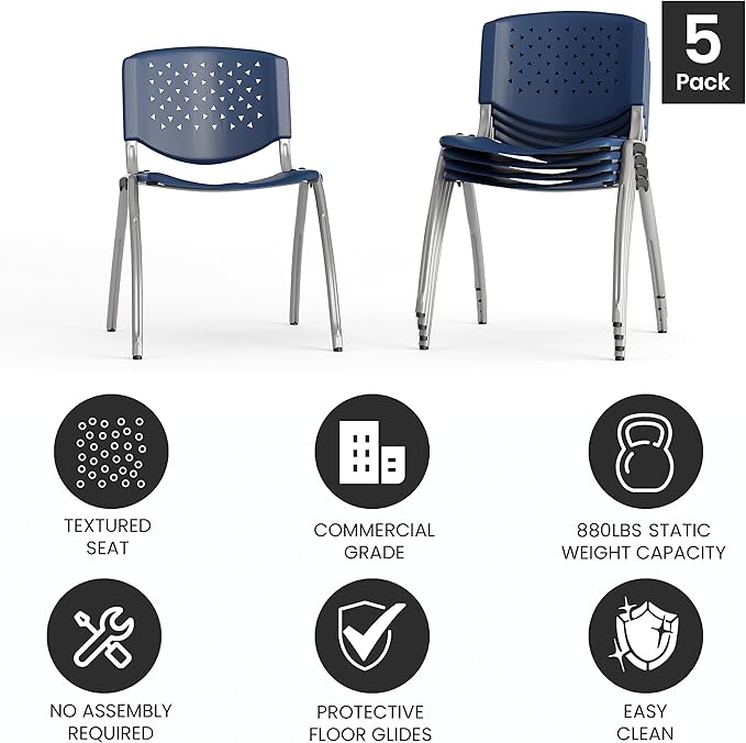 Flash Furniture Hercules Series Plastic Contoured Lobby Chairs