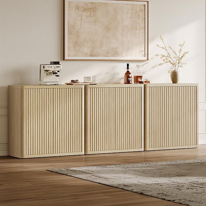 SICOTAS Buffet Cabinet with Storage Sideboard Accent Modern Credenza with Doors