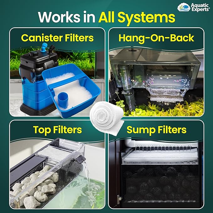 Aquatic Experts Aquarium Filter Floss for Fish Tank Filters - FilterFirst Aquarium Filter Pad - Media Roll for Crystal Clear Water, 3/4" - 1" Thick (12 Inch Wide, 12 Feet Long)