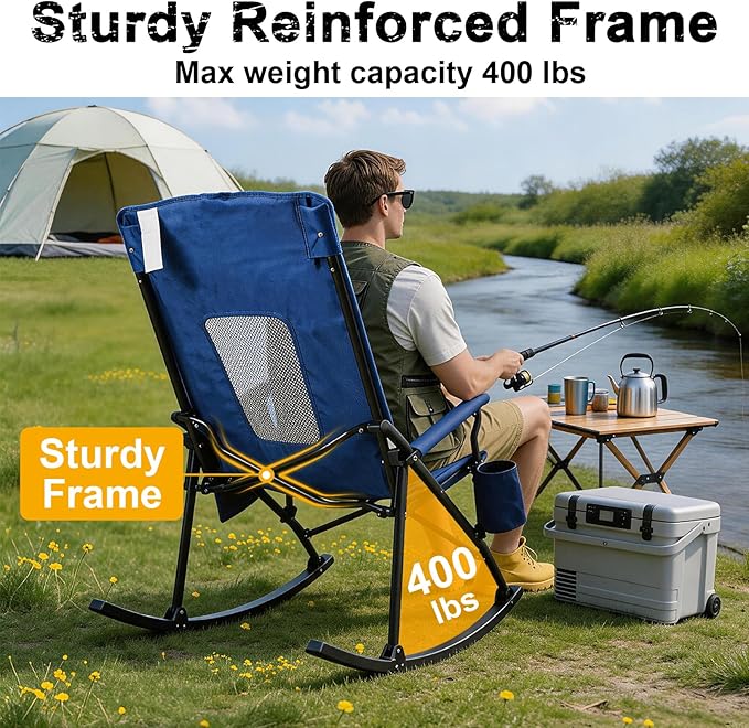 Romswi 2 Pack Rocking Camping Chair