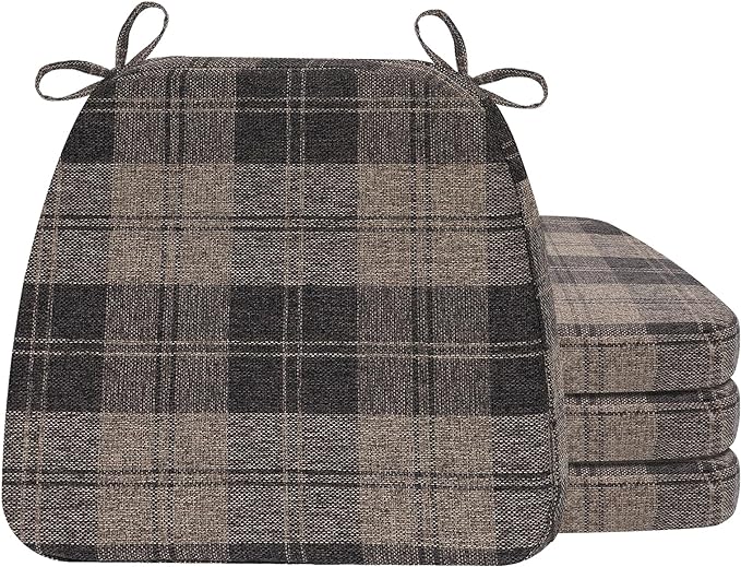 AAAAAcessories D-Shaped Chair Cushions, Machine-Washable Cover