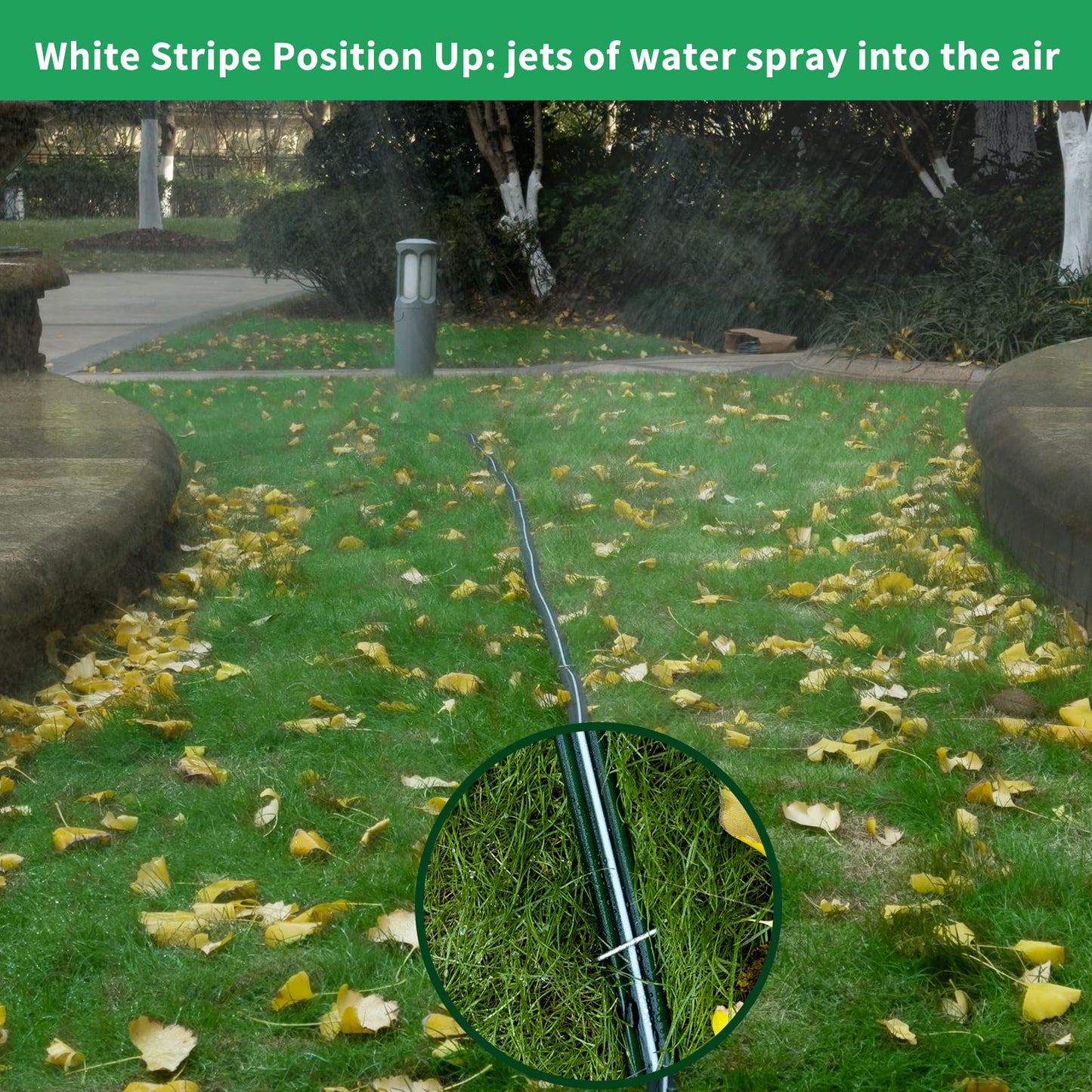 Secbulk 2026 Reinforced Sprinkler Hose & Soaker Hose for Yard - 100FT (50ft*2) Flat Garden Hose with Holes, Heavy Duty No-Kink Lawn Irrigation Hose (Includes Stakes, High Pressure Spray)