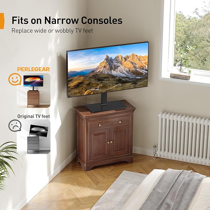 Perlegear Tabletop TV Stand, Universal TV Stand