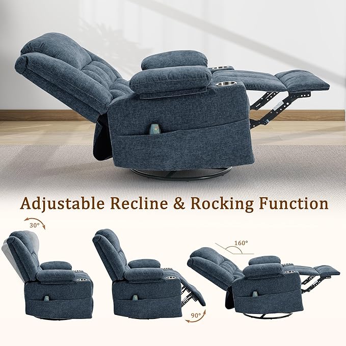 Korser 360° Swivel Rocker Recliner