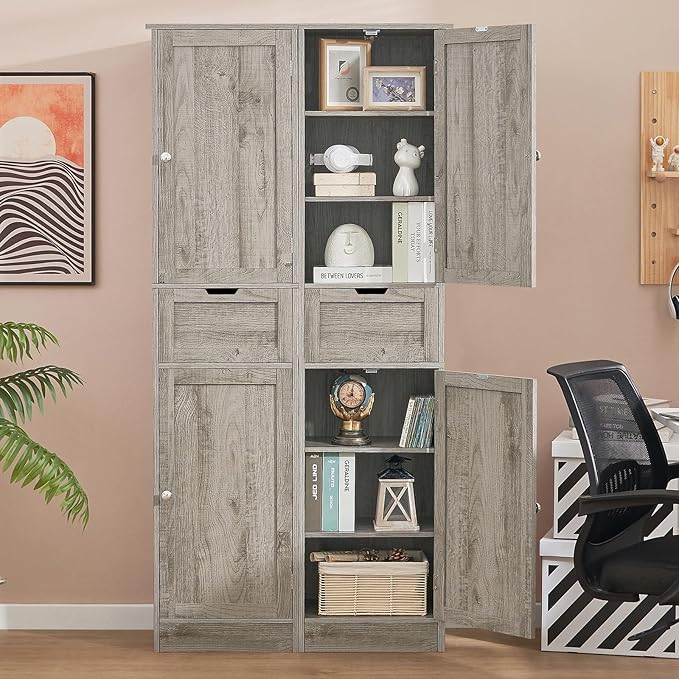 Iwell 67" Tall Bathroom Cabinet