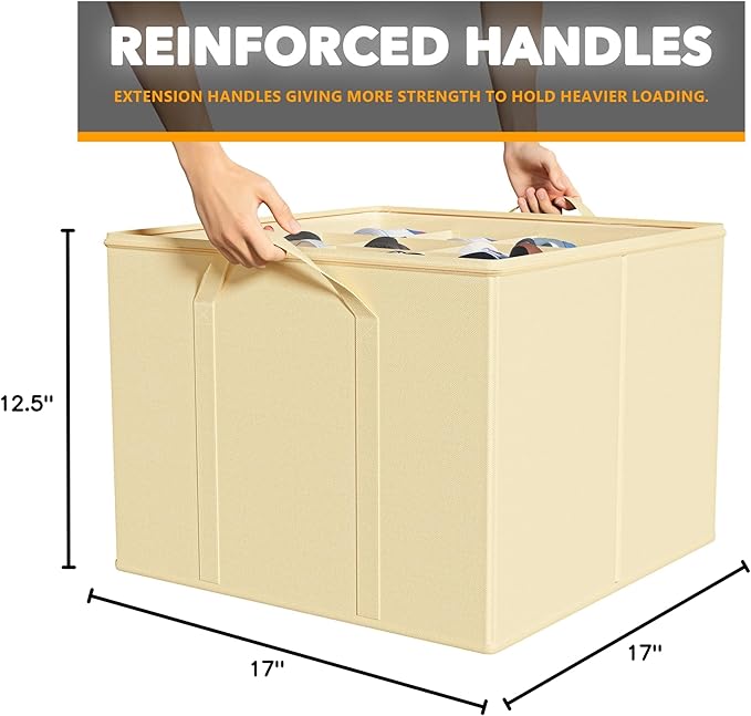 SpaceAid Shoe Organizer for Closet, 2 Pack Foldable Shoe Storage Containers