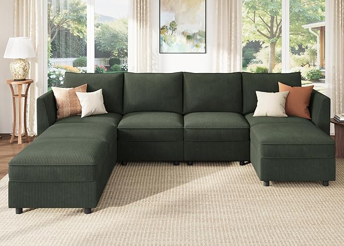 HONBAY Modular Sofa U Shaped Sectional Couch