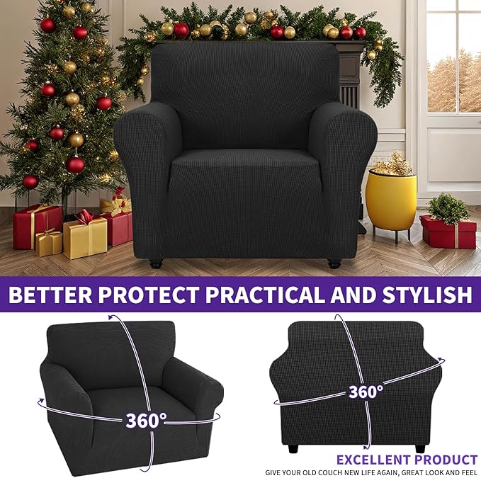 ZNSAYOTX Super Stretch Chair Slipcover Universal Sofa Chair Covers