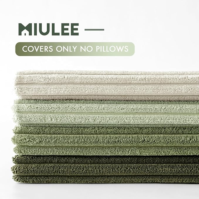 MIULEE Decorative Throw Pillow Covers Set of 4 Summer Light Green Gradient