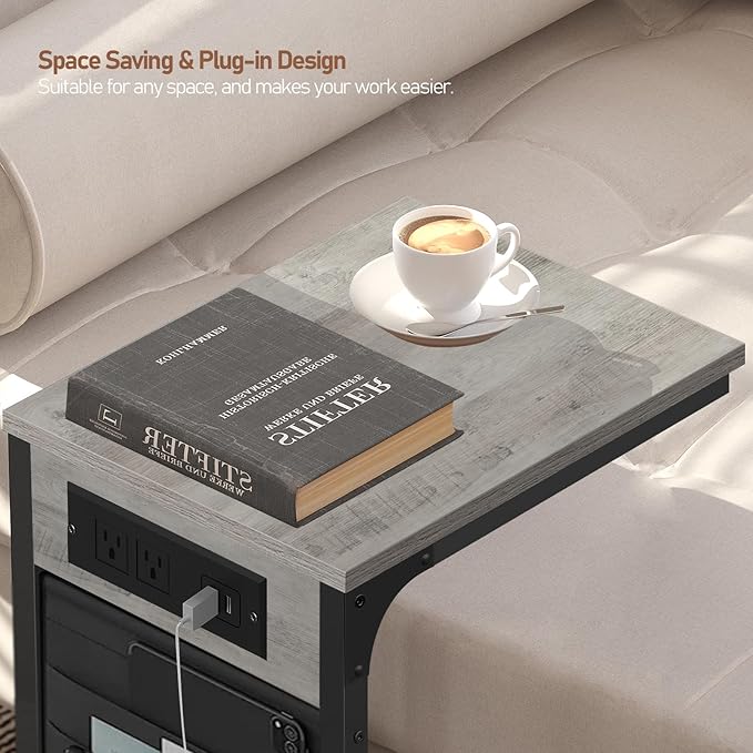 TUTOTAK C Shaped End Table